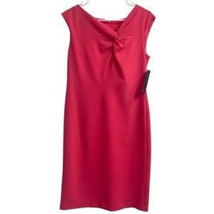 NWT Jones New York Pink Knot Front Sheath Dress - Size Women's 6